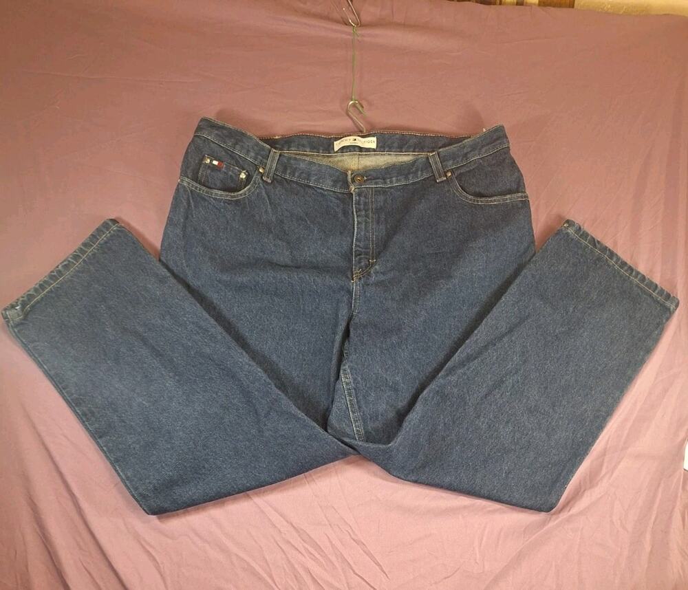 Vintage Tommy Hilfiger Women Jeans 100% Cotton Blue Denim Size 20